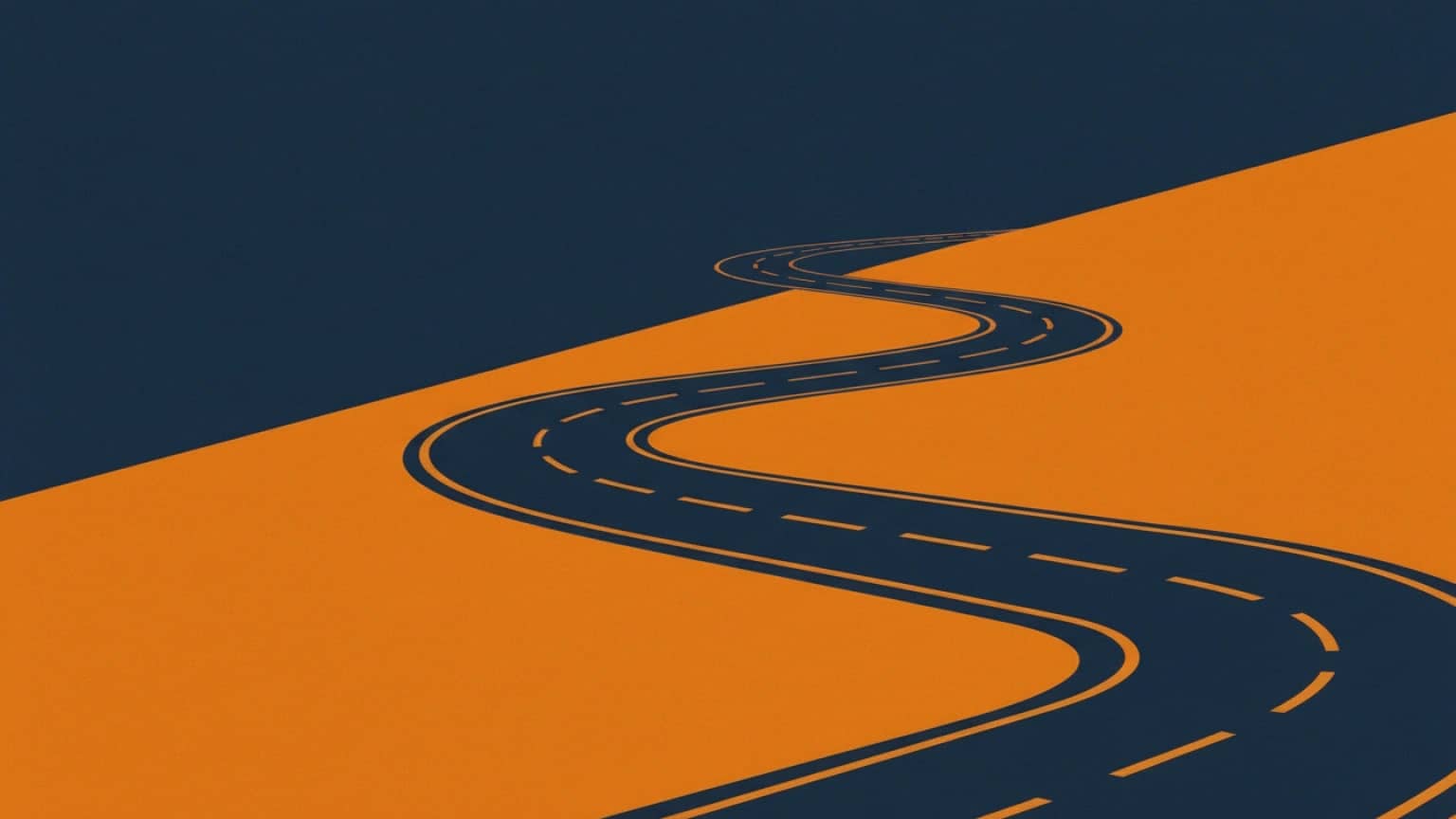 Curved road graphic